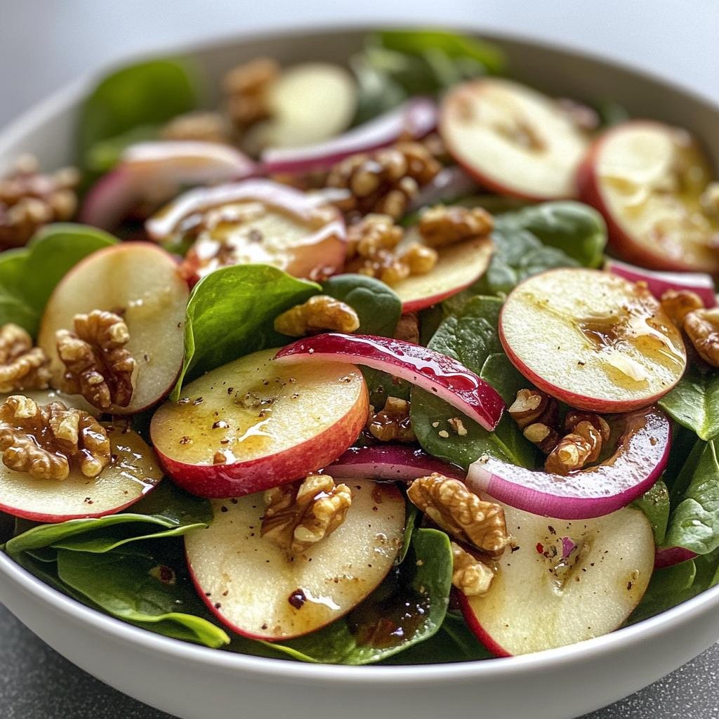 Apple Walnut Spinach Salad - detail 2