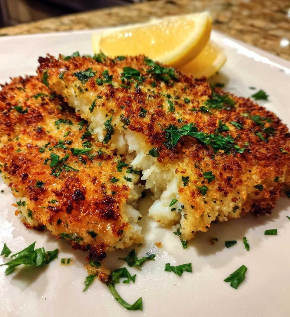 Garlic Parmesan Crusted Tilapia