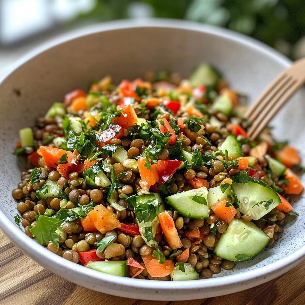Lentil and Veggie Salad - detail 1