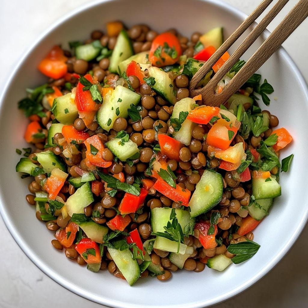Lentil and Veggie Salad - detail 3