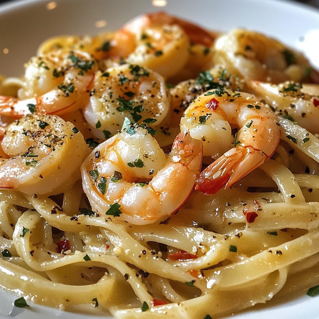 Shrimp Scampi Linguine - detail 2