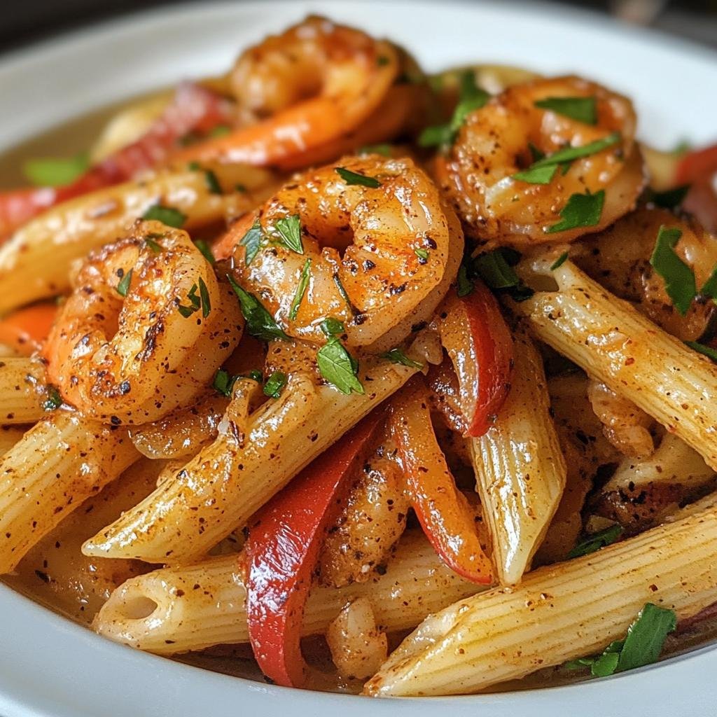 Spicy Cajun Shrimp Pasta - detail 1