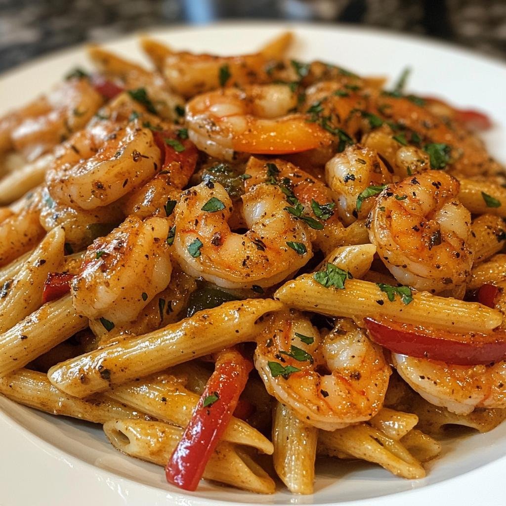 Spicy Cajun Shrimp Pasta - detail 2