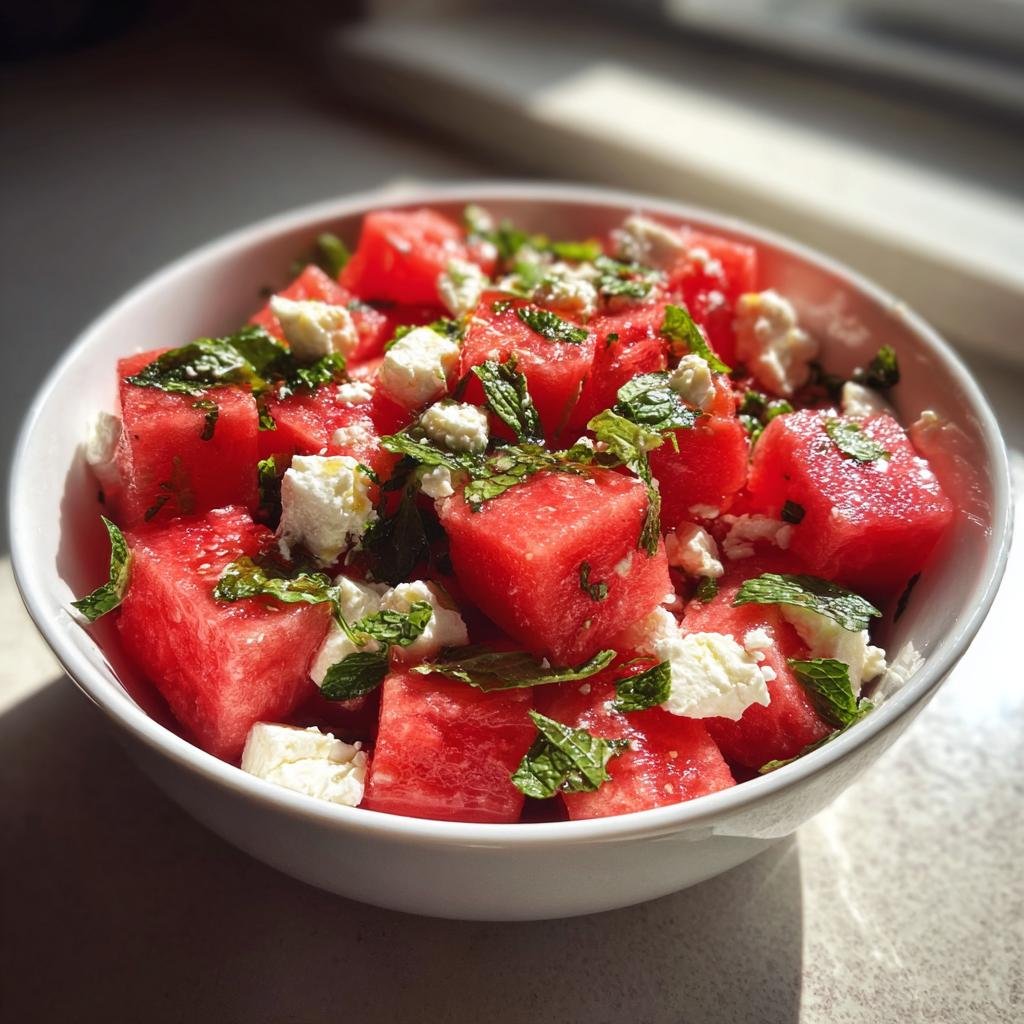 Watermelon Feta Mint Salad - detail 1