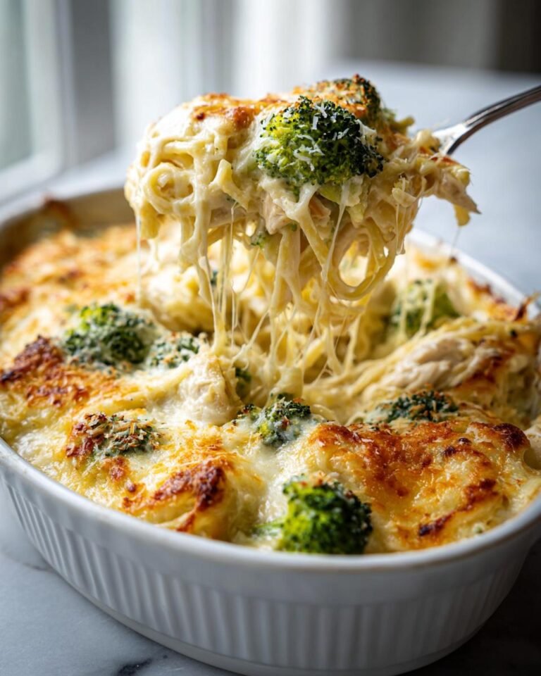 Chicken Alfredo Bake with Broccoli – Family Friendly Dinner
