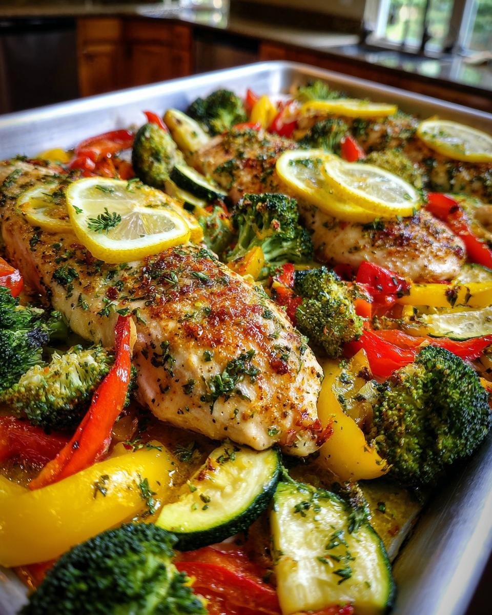 Easy One-Pan Lemon Garlic Chicken & Veggies Dinner - detail 1