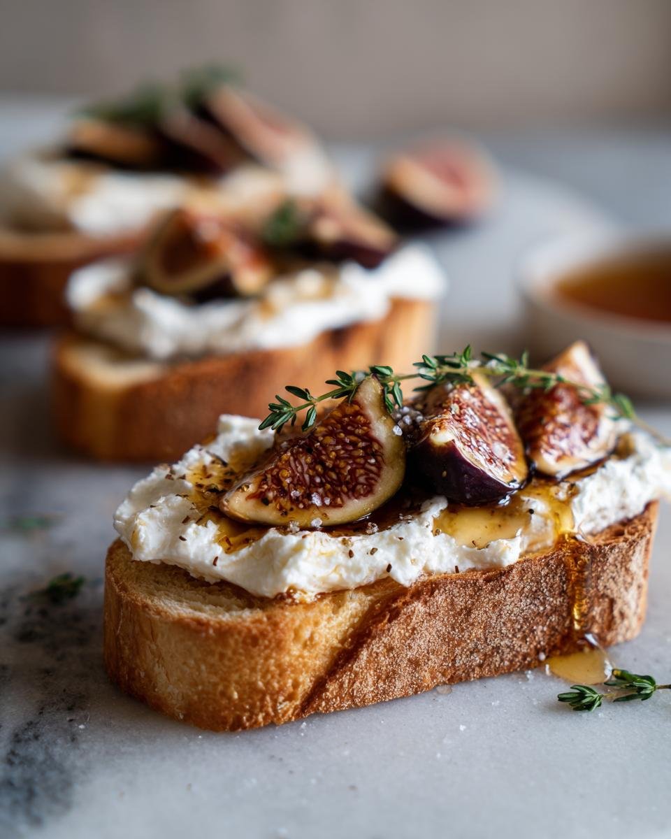 Gourmet Toast Lunch: Whipped Goat Cheese, Figs & Honey - detail 1