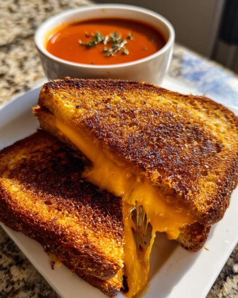 Grilled Cheese Sandwich & Tomato Soup – Comfort Lunch