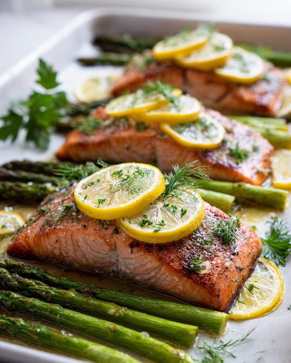 Healthy Sheet-Pan Salmon with Asparagus & Herbs - detail 1