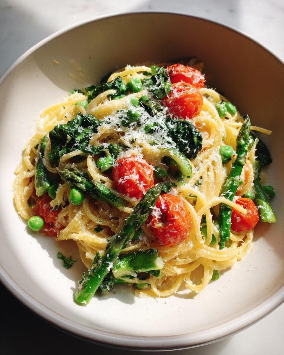 One-Pot Pasta Primavera with Spring Vegetables - detail 1