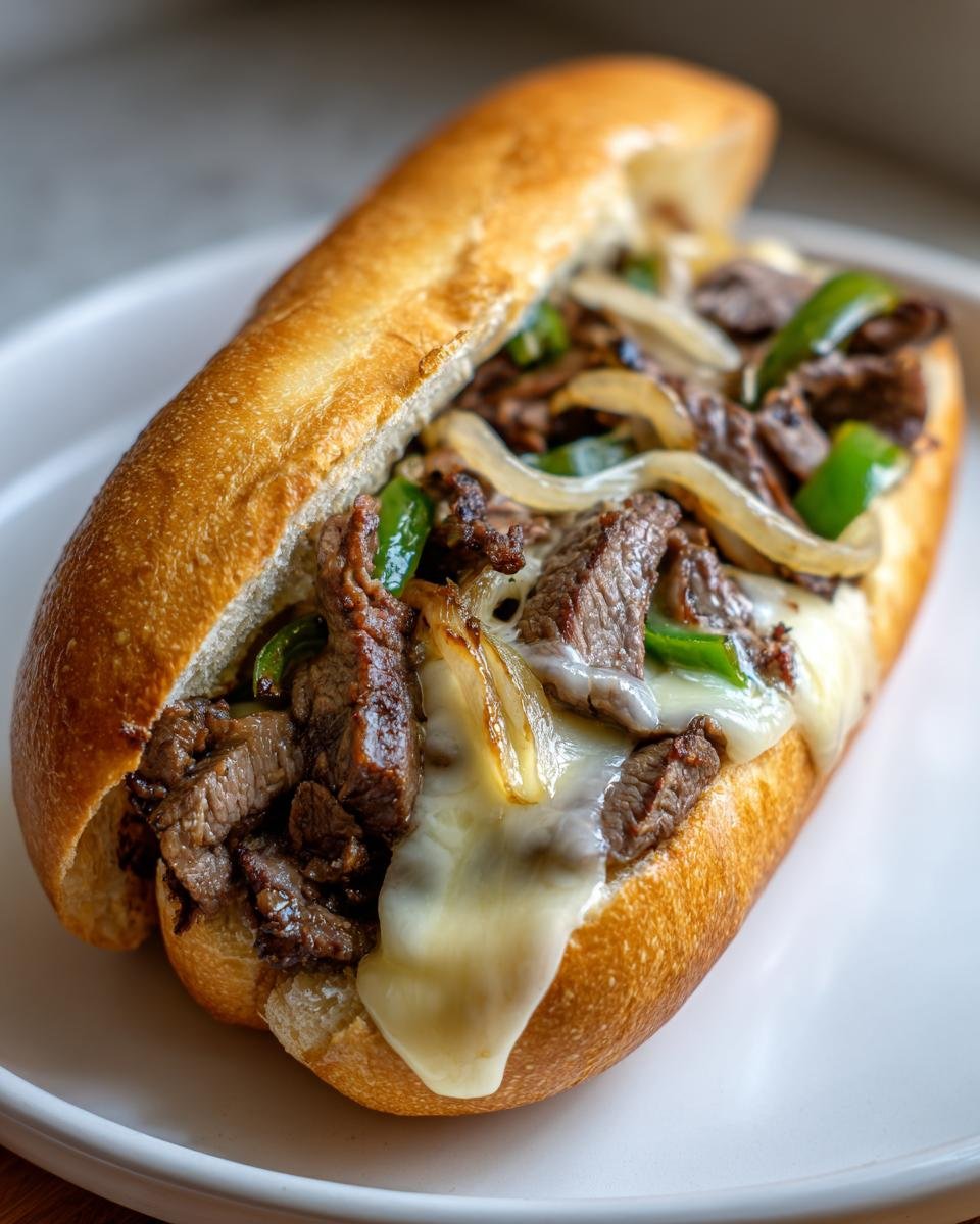 Philly Cheesesteak Sandwich – Melted Cheese and Steak - detail 1