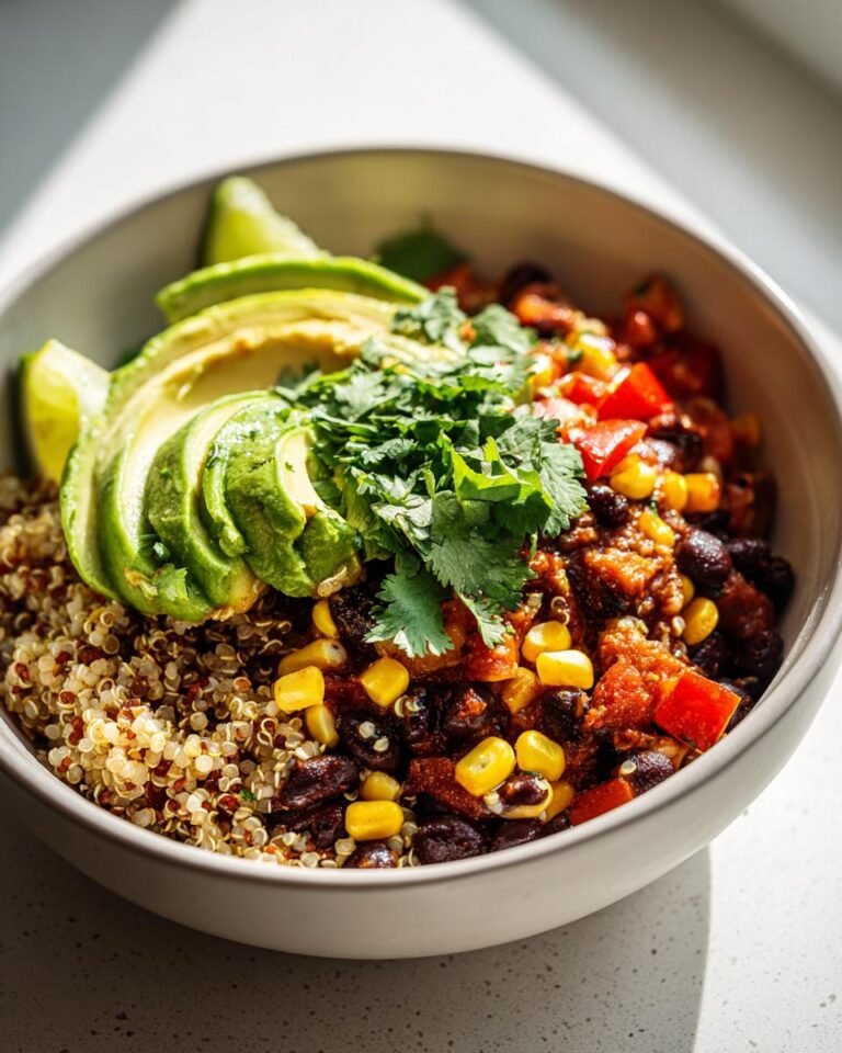 Quinoa & Black Bean Burrito Bowl – Healthy & Hearty