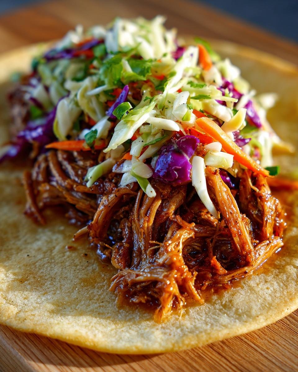Slow Cooker Pork Carnitas with Warm Tortillas & Slaw - detail 1