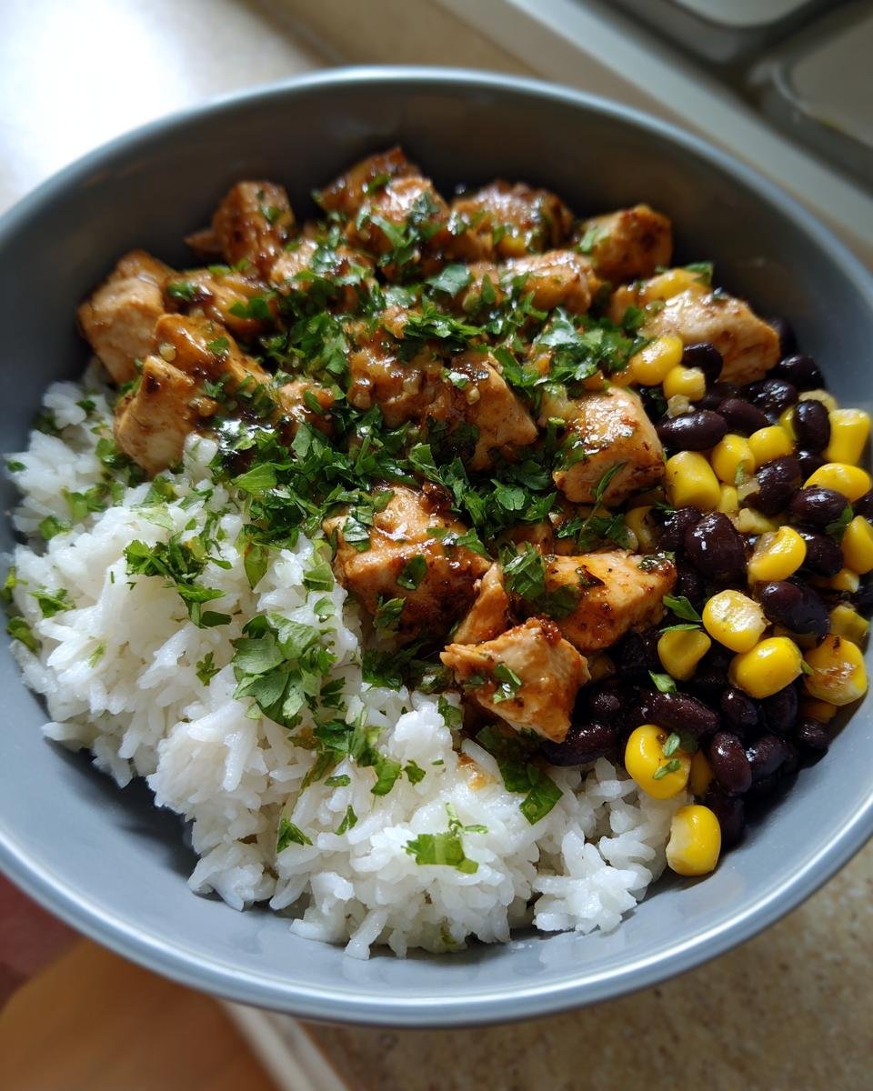 Southwest Chicken Bowl with Rice, Beans & Corn - detail 1