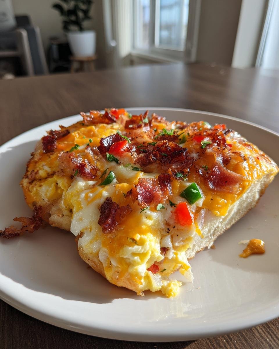 breakfast pizza - detail 1