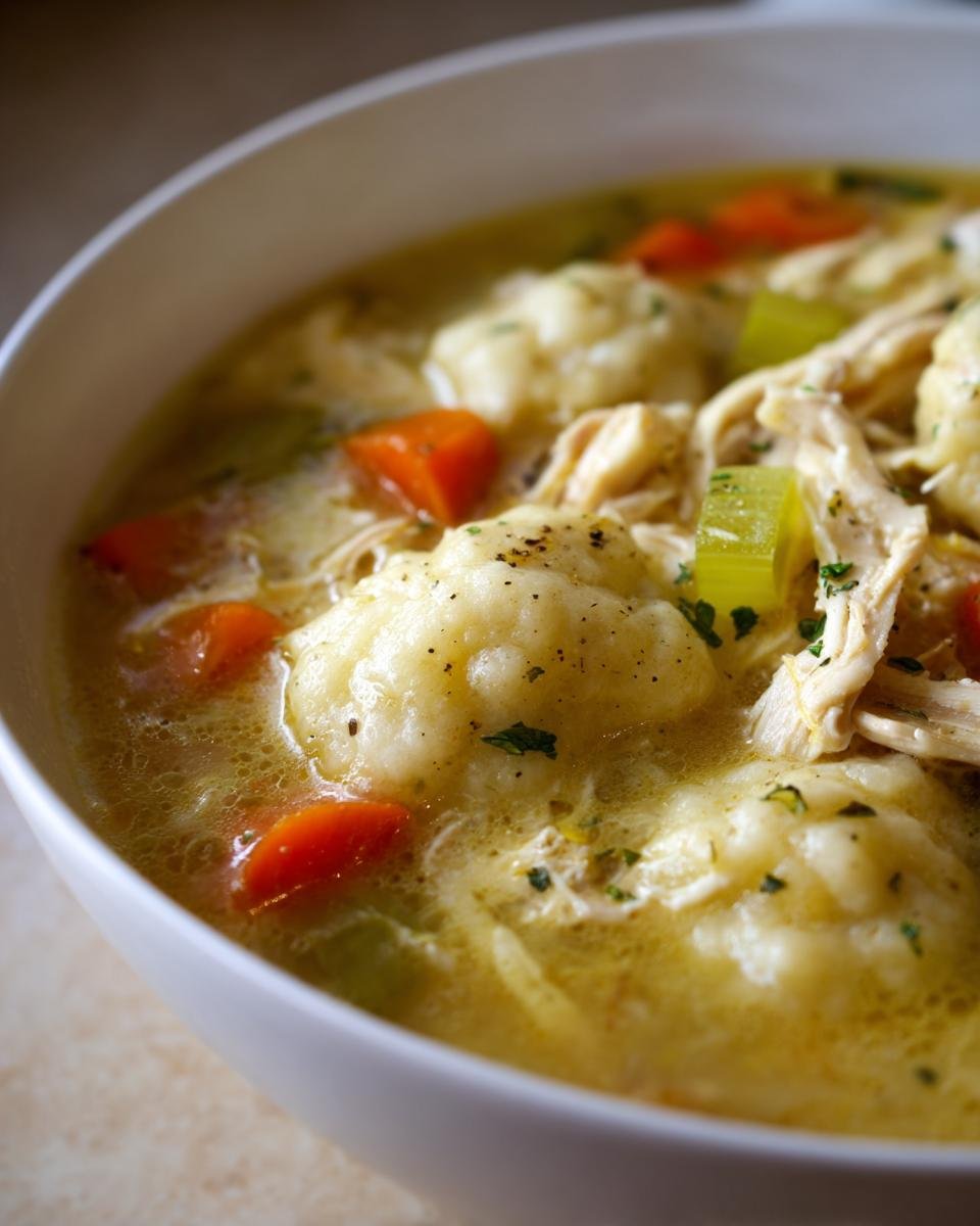 chicken and dumplings - detail 1