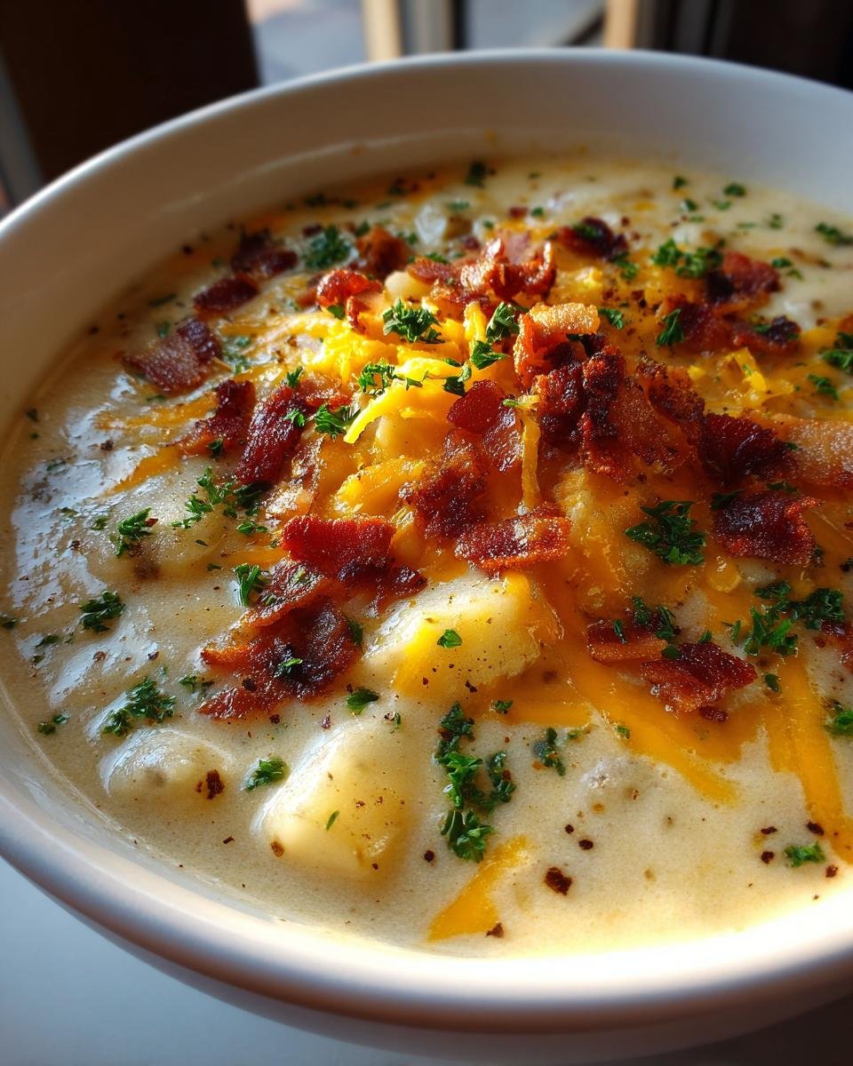 crockpot potato soup - detail 1