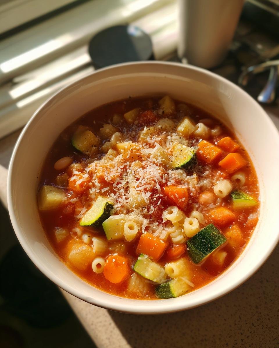 minestrone soup - detail 1
