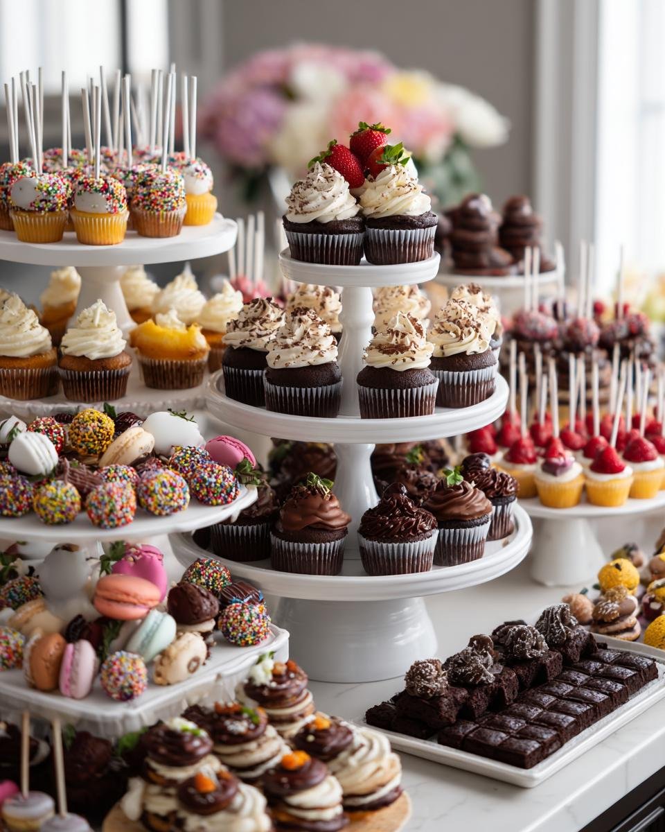 wedding dessert table - detail 1